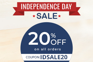 Independence Day Sale 20% Off + Free Shipping