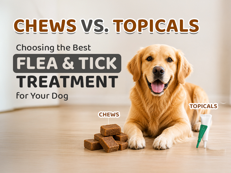 Chews vs. Topicals – Choosing the Best Flea & Tick Treatment for Your Dog